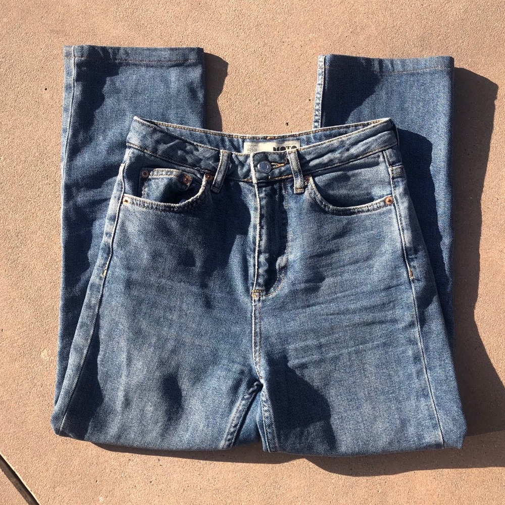 Top Shop MOTO High Top Straight Jeans
